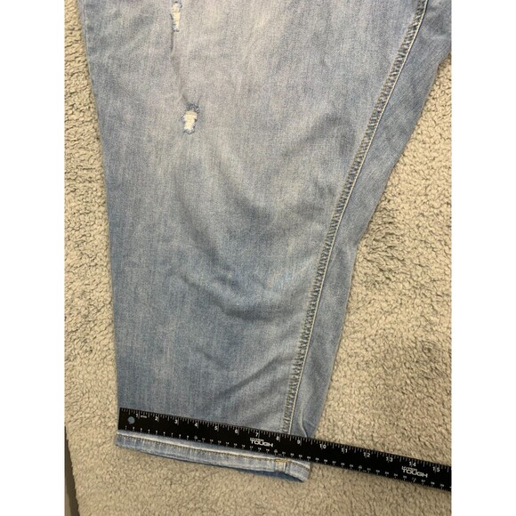 Women's Est. 1946 Denim Blue Jean Capris Distressed 24W Classic Fit Pockets - Picture 13 of 15
